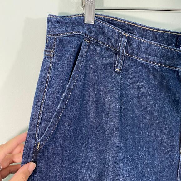 GAP Women Blue Medium Wash High Rise Wide Leg Jeans Size 18/34R - Picture 4 of 8